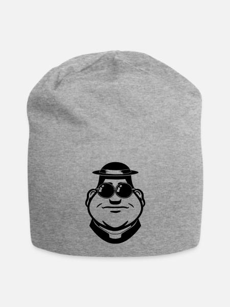 Gesicht Pfarrer Sonnenbrille - Jersey-Beanie - Grau meliert