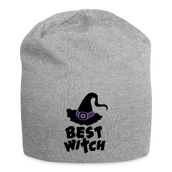 Best Witch, Hexe, Halloween, Zauberei, Magie, Fun - Jersey-Beanie - Grau meliert - Vorne