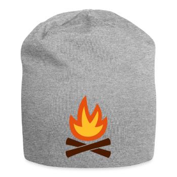 Lagerfeuer - Jersey-Beanie - Grau meliert - Vorne