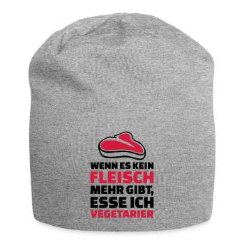 Fleisch - Jersey-Beanie - Grau meliert - Vorne