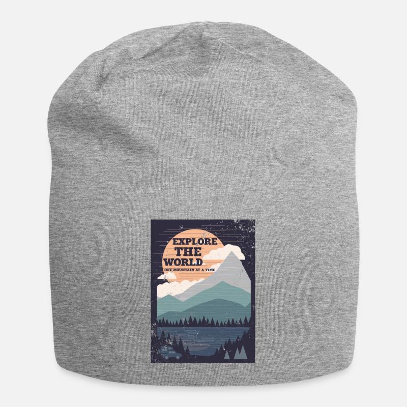Ein Schritt auf einmal - Jersey-Beanie - Grau meliert