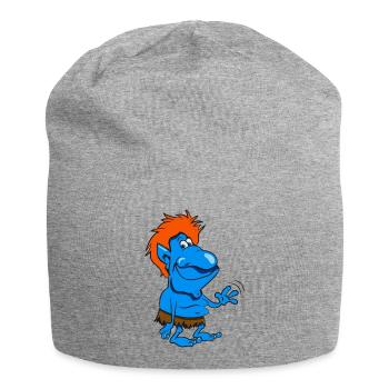 troll suess winken cartoon lustig spitzohr maerche - Jersey-Beanie - Grau meliert - Vorne