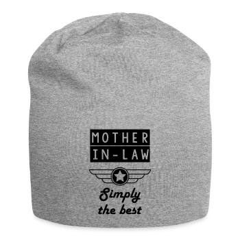 Mother in law / Schwiegermutter / Belle Mère - Jersey Beanie - heather grey - Front