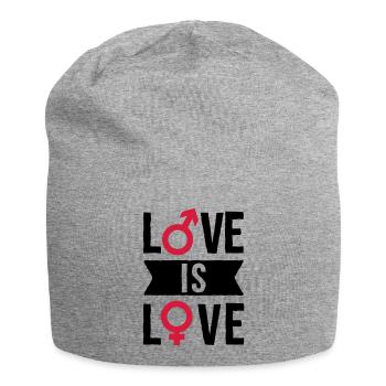 Love is love - Jersey-Beanie - Grau meliert - Vorne