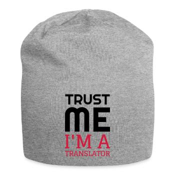 traducteur / traduction / traductrice / traduire - Bonnet en jersey - gris chiné - Devant