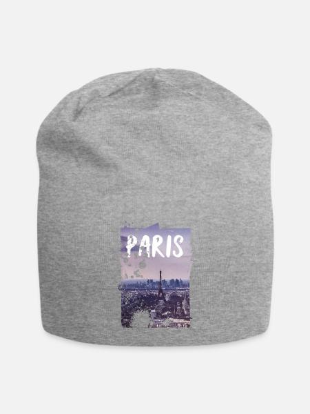 Paris - Jersey-Beanie - Grau meliert