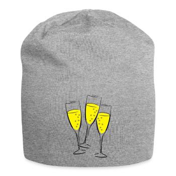 sekt glaeser illustration - Jersey-Beanie - Grau meliert - Vorne