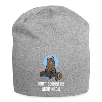 Gaming - don't bother me - cat - Jersey Beanie - heather grey - Front