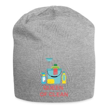 Queen of clean - Jersey Beanie - heather grey - Front