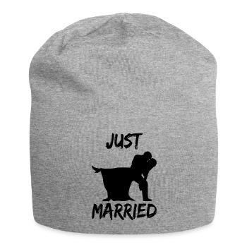 just married - Jersey-Beanie - Grau meliert - Vorne