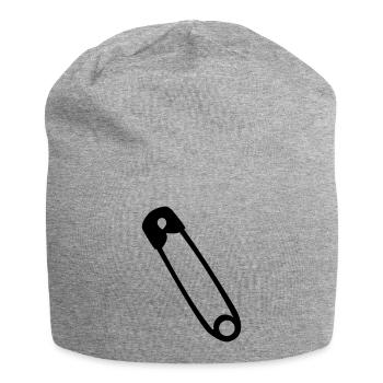 Safety pin - Jersey Beanie - heather grey - Front