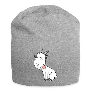 Ziege Ziegenbock Bock - Jersey-Beanie - Grau meliert - Vorne