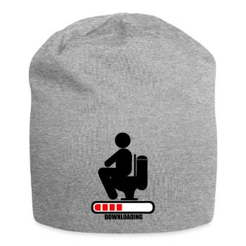 chier toilette caca downloading barre chargement - Bonnet en jersey - gris chiné - Devant