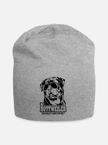 ROTTWEILER coolster Hund Hundespruch Wilsigns - Jersey-Beanie - Grau meliert