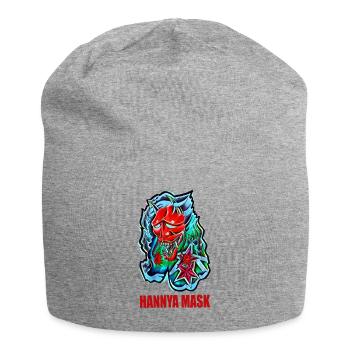 Hannya Mask - Jersey Beanie - heather grey - Front