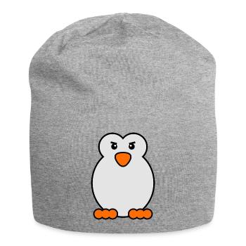 Penguin Bird Animal Antarctica Cold South Pole - Jersey Beanie - heather grey - Front