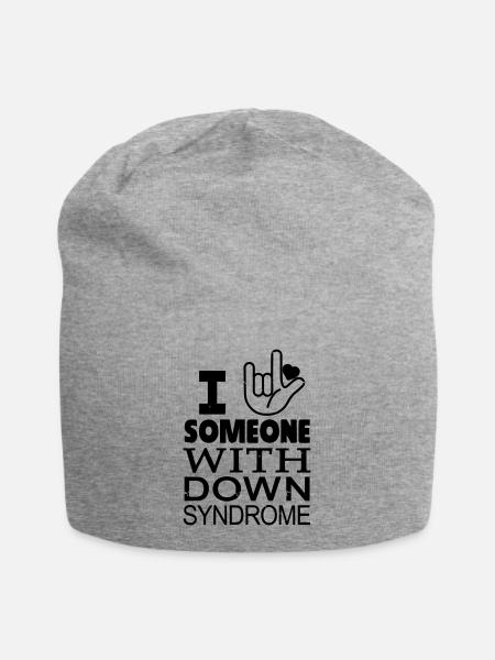 Down syndrome lovers - Jersey Beanie - heather grey