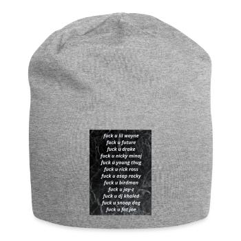 Fuck u Celebrity - Jersey-Beanie - Grau meliert - Vorne