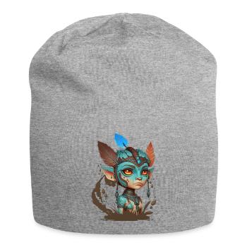 Blaue Maske der Waldgeister – Avatar - Jersey-Beanie - Grau meliert - Vorne