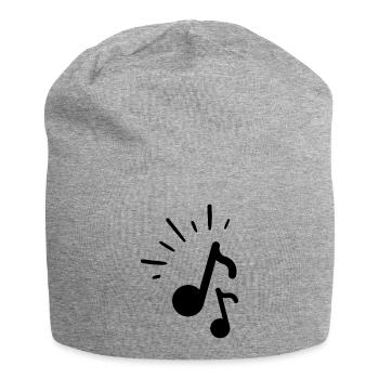 Musiknoten Sound - Jersey-Beanie - Grau meliert - Vorne