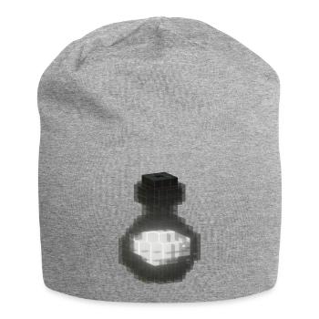 Bouteille en cristal gothique noir - Potion blanche magique - Bonnet en jersey - gris chiné - Devant