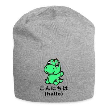 Dino Mangastyle Comic Anime Zeichentrick Manga - Jersey-Beanie - Grau meliert - Vorne