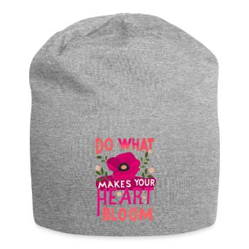 Faites ce qui fait fleurir votre cœur. - Bonnet en jersey - gris chiné - Devant
