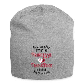 C'est compliqué d'être Une Princesse Traductrice - Bonnet en jersey - gris chiné - Devant