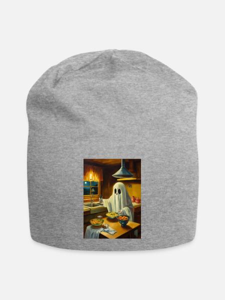 Geisterstunde - Jersey-Beanie - Grau meliert