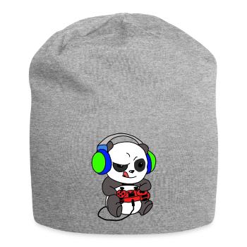 Panda Gambles, Panda I'm Gambling - Jersey Beanie - heather grey - Front