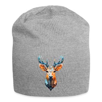 Deer Roe Deer Polygon Roe Deer Deer - Jersey Beanie - heather grey - Front