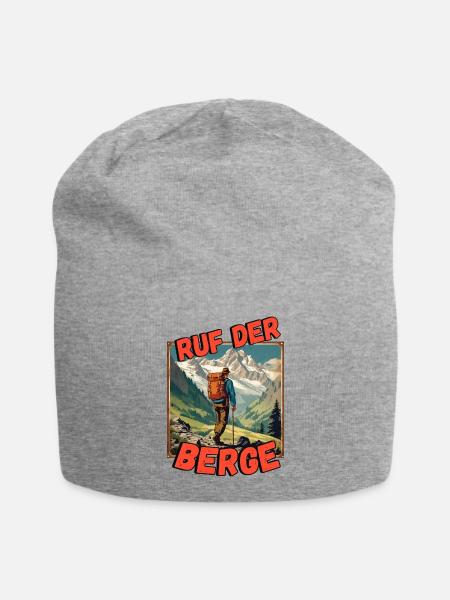 Bergwanderung - Jersey-Beanie - Grau meliert