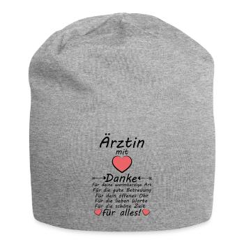 Ärztin Danke für Alles Dankeschön sagen Abschied - Jersey-Beanie - Grau meliert - Vorne