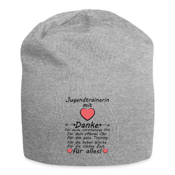 Jugendtrainerin Jugend Trainerin Danke Abschied - Jersey-Beanie - Grau meliert - Vorne