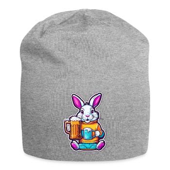 Osterhase / Ostern / Eier / Feiertage / Osterfest - Jersey-Beanie - Grau meliert - Vorne