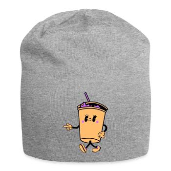 drink cartoon - Jersey-Beanie - Grau meliert - Vorne