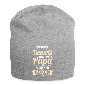 Ich bin der Beweis das mein Papa nicht nur boxen - Jersey-Beanie - Grau meliert - Vorne