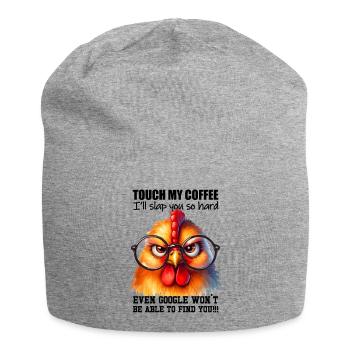 Poulet poule Coloré Ferme Isolé Coq Café - Bonnet en jersey - gris chiné - Devant