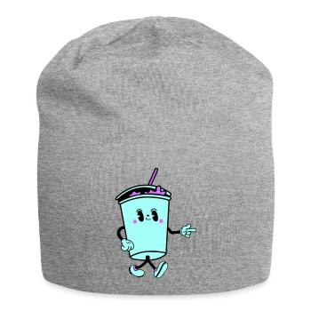 drink cartoon - Jersey-Beanie - Grau meliert - Vorne
