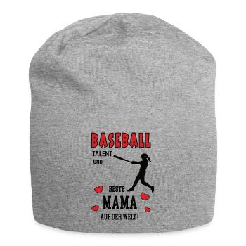 Baseball Spielerin Mama Baseballerin Mutter Frau - Jersey-Beanie - Grau meliert - Vorne