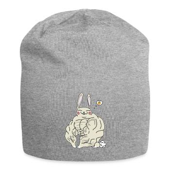 VEGI POWER BUNNY STUDIOHAKA - Jersey-Beanie - Grau meliert - Vorne