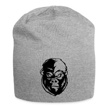 Gorilla Face Animal - Jersey Beanie - heather grey - Front