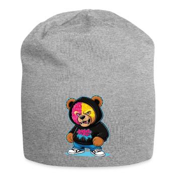 Grummelige Bär - Jersey-Beanie - Grau meliert - Vorne