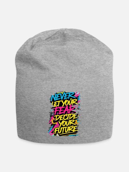 graffiti street art spray vintage zitate retro rap - Jersey-Beanie - Grau meliert