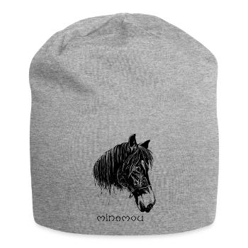 Minamou - Jersey Beanie - heather grey - Front