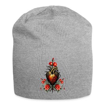 L’élégance gothique du cœur - Bonnet en jersey - gris chiné - Devant