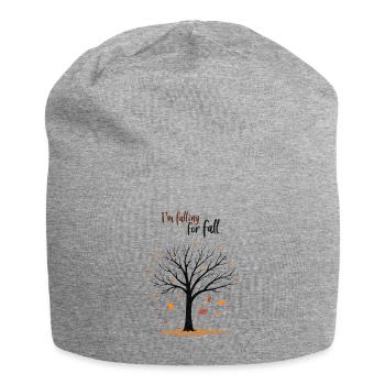 Kahler Baum „Herbstverliebt“ Humor - Jersey-Beanie - Grau meliert - Vorne