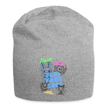 Feed your soul - Jersey-Beanie - Grau meliert - Vorne