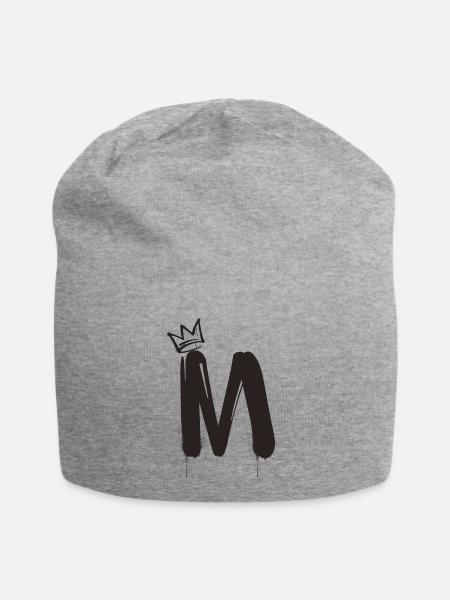 M - Jersey-Beanie - Grau meliert