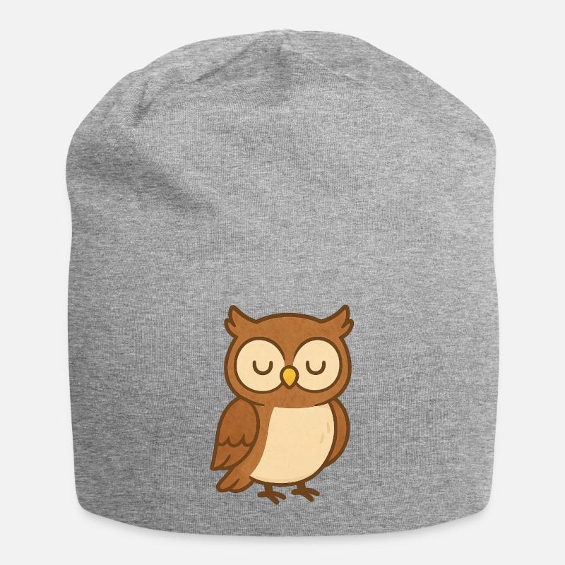 Owl - Jersey Beanie - heather grey